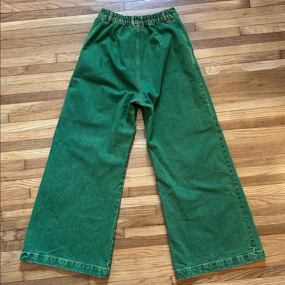 Big Bud Press over-dyed wide leg jeans, XS - Picture 4 of 6